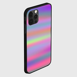 Чехол для iPhone 12 Pro Голографические неоновые полосы, цвет: 3D-черный — фото 2