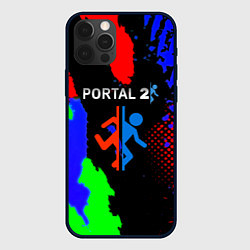 Чехол для iPhone 12 Pro Portal 2 краски сочные текстура, цвет: 3D-черный