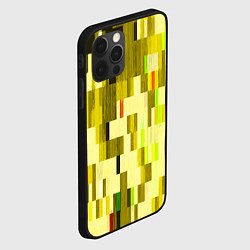 Чехол для iPhone 12 Pro Жёлтый глитч, цвет: 3D-черный — фото 2