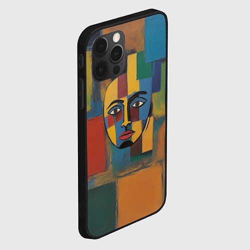 Чехол iPhone 12 Pro В поисках лица / 3D-Черный – фото 2