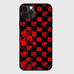 Чехол для iPhone 12 Pro Roblox краски гейм мобайл, цвет: 3D-черный