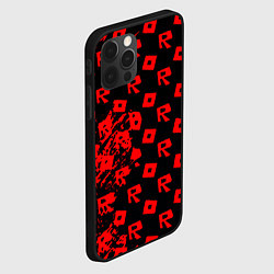 Чехол для iPhone 12 Pro Roblox краски гейм мобайл, цвет: 3D-черный — фото 2