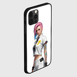 Чехол для iPhone 12 Pro Девушка в белом Cyberpunk 2077, цвет: 3D-черный — фото 2