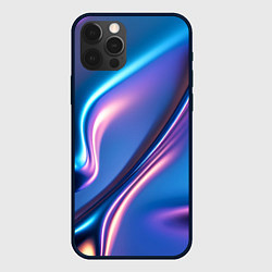 Чехол для iPhone 12 Pro Сплав металла голографический, цвет: 3D-черный
