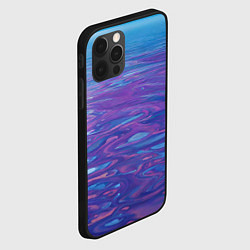 Чехол для iPhone 12 Pro Абстрактная вода живописная, цвет: 3D-черный — фото 2