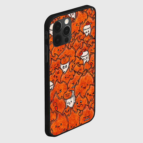 Чехол iPhone 12 Pro Милые огоньки и зефирки / 3D-Черный – фото 2