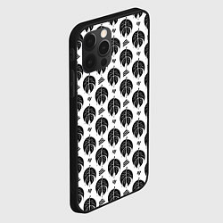 Чехол для iPhone 12 Pro Монстера и линии, цвет: 3D-черный — фото 2