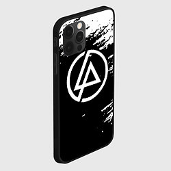 Чехол для iPhone 12 Pro Linkin Park - black and white, цвет: 3D-черный — фото 2