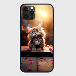 Чехол для iPhone 12 Pro Милый котенок 14 февраля, цвет: 3D-черный