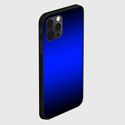 Чехол для iPhone 12 Pro Градиент чёрно-сине-чёрный, цвет: 3D-черный — фото 2