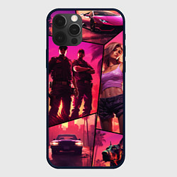 Чехол для iPhone 12 Pro GTA V style art, цвет: 3D-черный