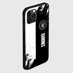 Чехол для iPhone 12 Pro Ramones краски абстракция, цвет: 3D-черный — фото 2