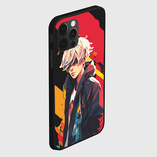 Чехол iPhone 12 Pro Стильный парниша / 3D-Черный – фото 2