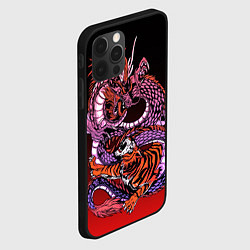 Чехол для iPhone 12 Pro Дракон и тигр в год дракона, цвет: 3D-черный — фото 2