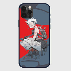 Чехол для iPhone 12 Pro Боевая девушка на приседе, цвет: 3D-черный