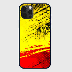 Чехол для iPhone 12 Pro Borussia color краски спорт, цвет: 3D-черный