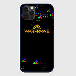 Чехол для iPhone 12 Pro Warframe текстура блеск, цвет: 3D-черный