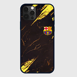 Чехол для iPhone 12 Pro Barcelona краски текстура, цвет: 3D-черный