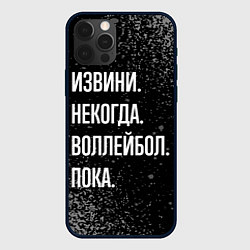 Чехол для iPhone 12 Pro Извини, некогда, воллейбол, пока, цвет: 3D-черный