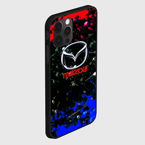 Чехол iPhone 12 Pro Mazda краски абстракция спорт / 3D-Черный – фото 2