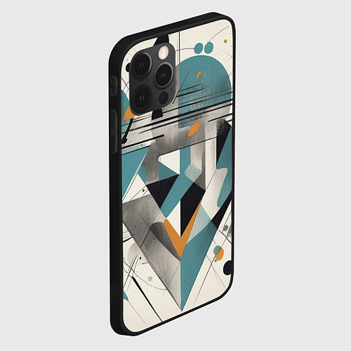 Чехол iPhone 12 Pro Три человека авангард / 3D-Черный – фото 2