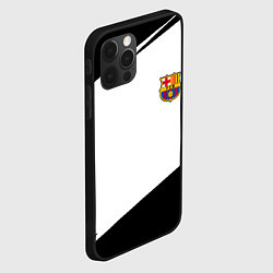 Чехол для iPhone 12 Pro Barcelona краски чёрные спорт, цвет: 3D-черный — фото 2