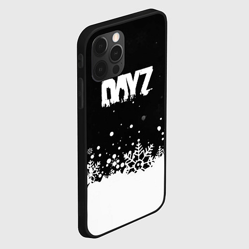 Чехол iPhone 12 Pro Dayz снежинки / 3D-Черный – фото 2