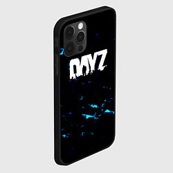 Чехол для iPhone 12 Pro Dayz текстура краски голубые, цвет: 3D-черный — фото 2
