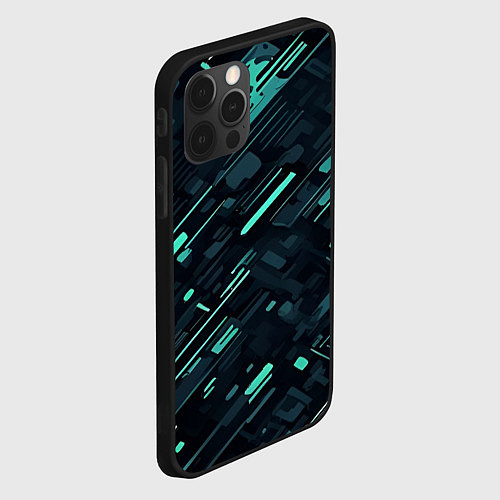 Чехол iPhone 12 Pro Аквасайбер / 3D-Черный – фото 2