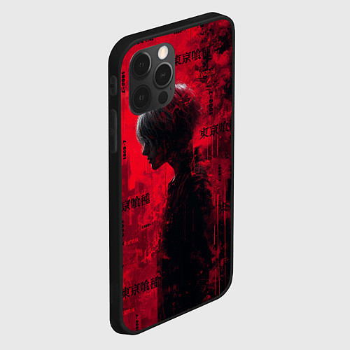 Чехол iPhone 12 Pro Kaneki Ken - Tokyo Ghoul / 3D-Черный – фото 2