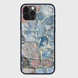 Чехол для iPhone 12 Pro Каменный фон, цвет: 3D-черный