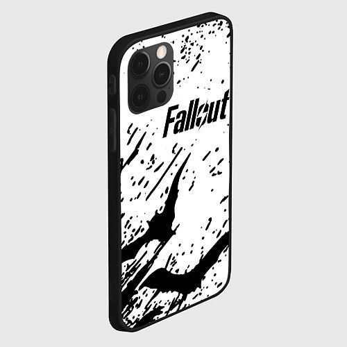 Чехол iPhone 12 Pro Fallout краски летучие мыши / 3D-Черный – фото 2