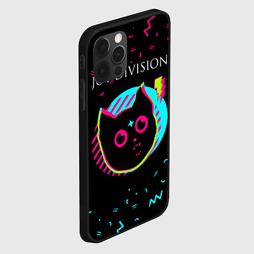 Чехол iPhone 12 Pro Joy Division - rock star cat / 3D-Черный – фото 2