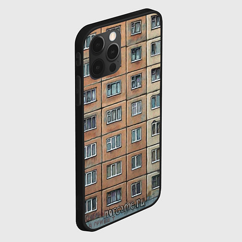 Чехол iPhone 12 Pro Хрущевка / 3D-Черный – фото 2