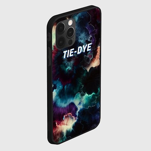 Чехол iPhone 12 Pro Tie - dye / 3D-Черный – фото 2