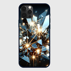 Чехол для iPhone 12 Pro Текстура с осколками, цвет: 3D-черный