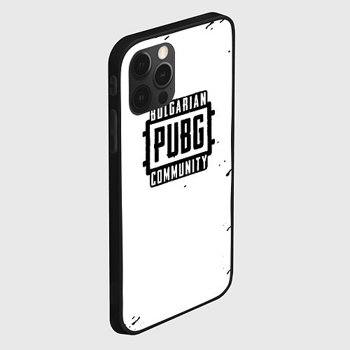 Чехол iPhone 12 Pro Pubg текстура game / 3D-Черный – фото 2