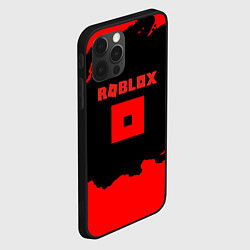 Чехол для iPhone 12 Pro Roblox краски красные, цвет: 3D-черный — фото 2