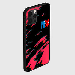 Чехол для iPhone 12 Pro NBA краски текстура, цвет: 3D-черный — фото 2