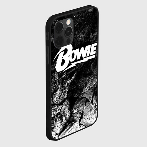 Чехол iPhone 12 Pro David Bowie black graphite / 3D-Черный – фото 2