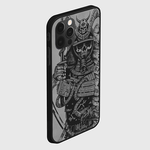 Чехол iPhone 12 Pro Demonic samurai / 3D-Черный – фото 2