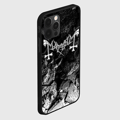 Чехол iPhone 12 Pro Mayhem black graphite / 3D-Черный – фото 2