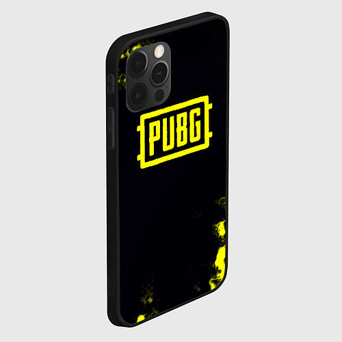 Чехол iPhone 12 Pro Pubg краски абстракция / 3D-Черный – фото 2