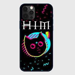 Чехол для iPhone 12 Pro HIM - rock star cat, цвет: 3D-черный