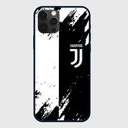 Чехол для iPhone 12 Pro Juventus краски чёрнобелые, цвет: 3D-черный