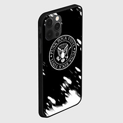 Чехол для iPhone 12 Pro Ramones краски, цвет: 3D-черный — фото 2