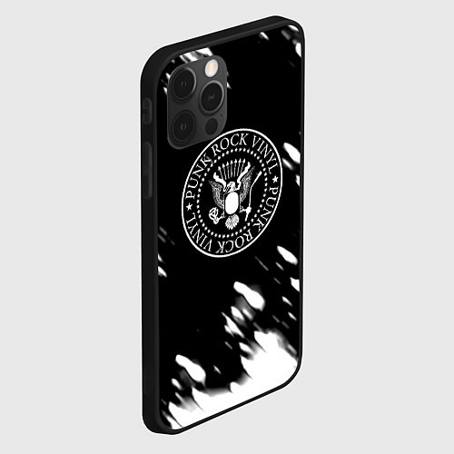 Чехол iPhone 12 Pro Ramones краски / 3D-Черный – фото 2