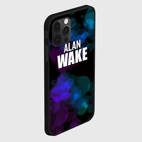 Чехол iPhone 12 Pro Alan wake текстура / 3D-Черный – фото 2