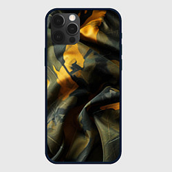 Чехол для iPhone 12 Pro Релистичный камуфляж, цвет: 3D-черный