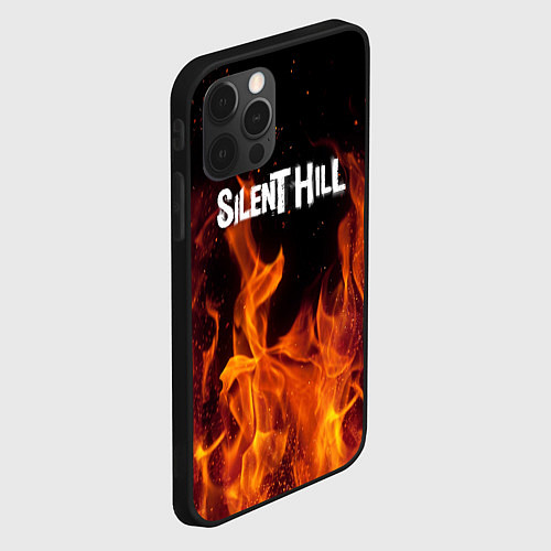 Чехол iPhone 12 Pro Silent hill огонь / 3D-Черный – фото 2